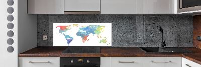 Cooker splashback world map