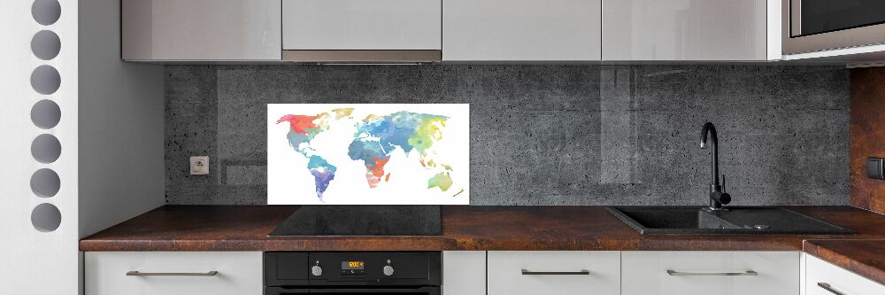 Cooker splashback world map