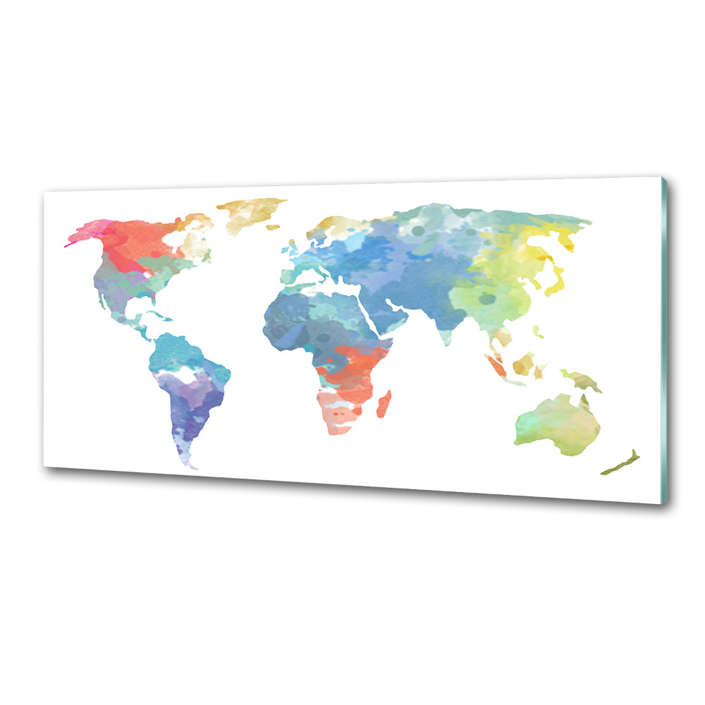 Cooker splashback world map