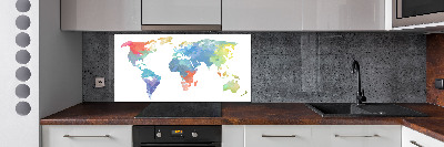 Cooker splashback world map