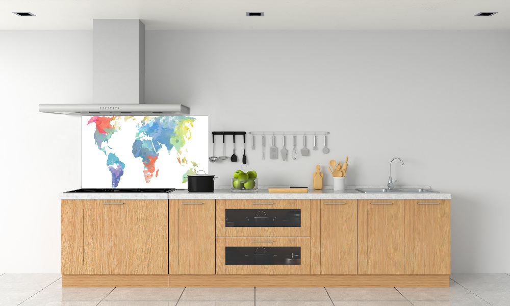 Cooker splashback world map