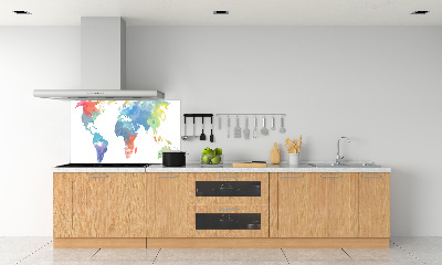 Cooker splashback world map