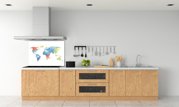 Cooker splashback world map