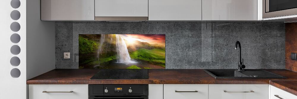 Cooker splashback Waterfall