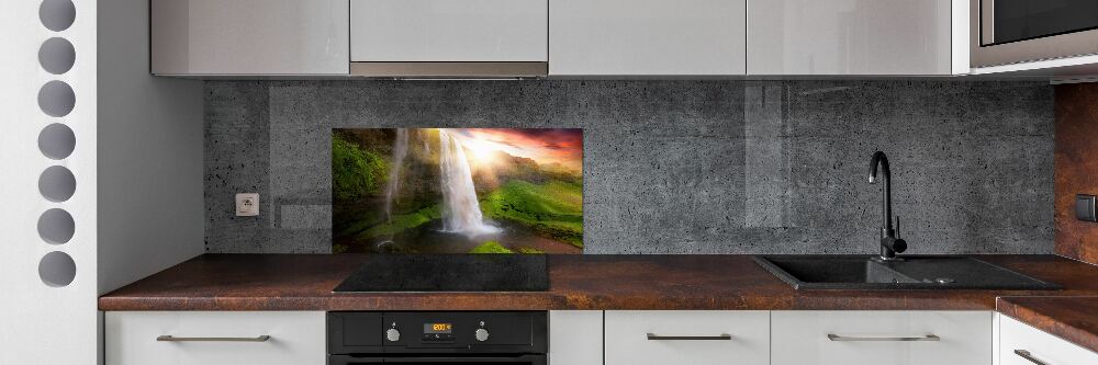 Cooker splashback Waterfall