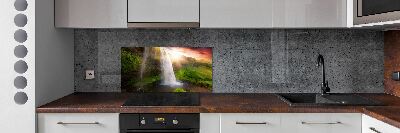 Cooker splashback Waterfall