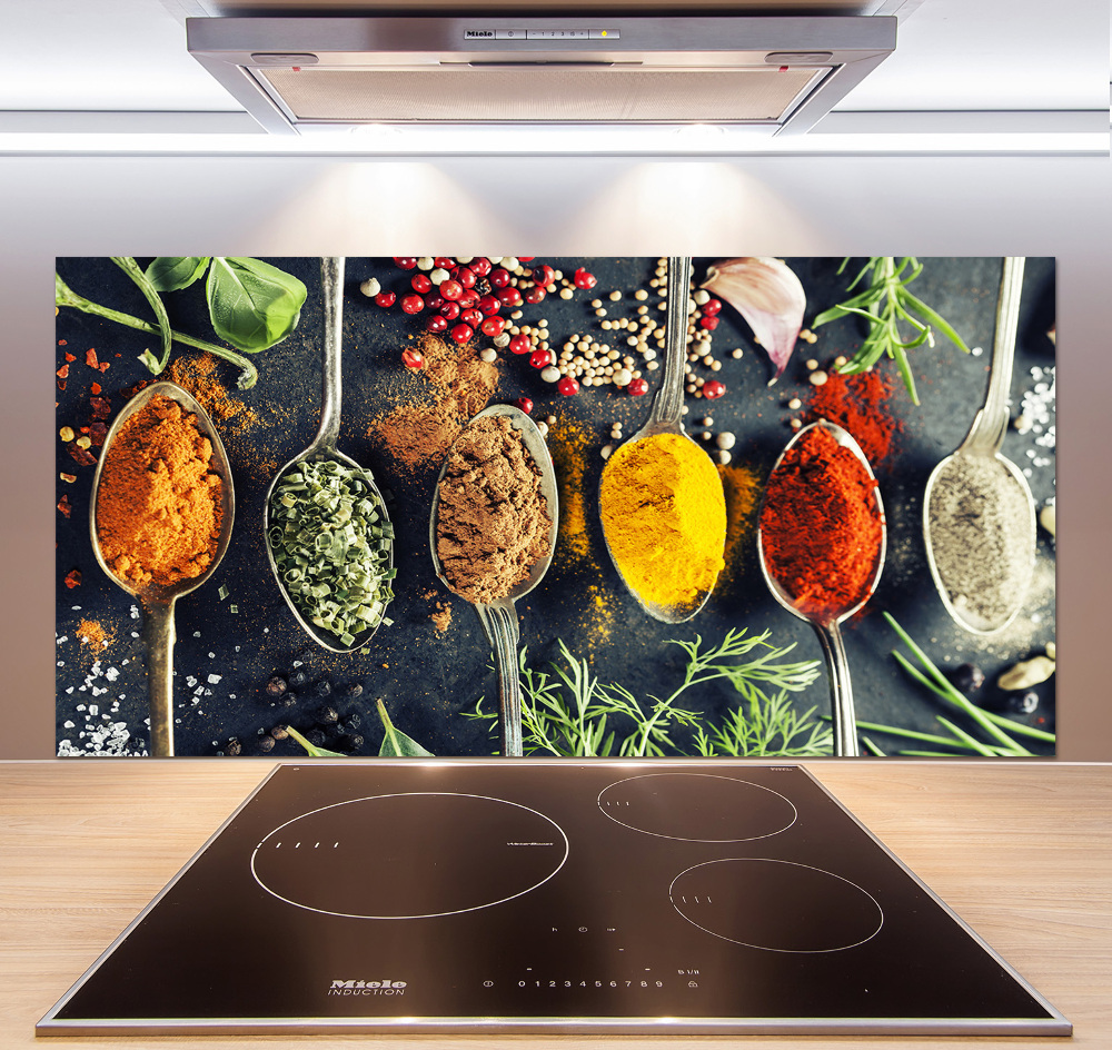 Kitchen splashback Colorful spices