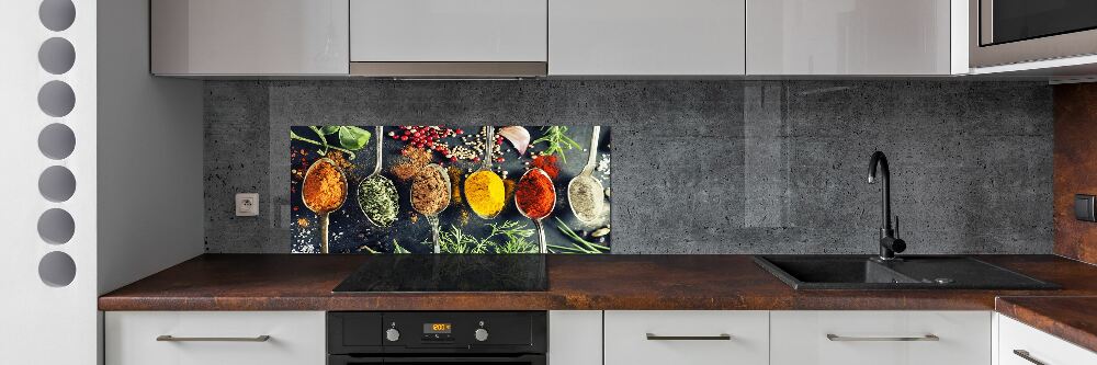 Kitchen splashback Colorful spices