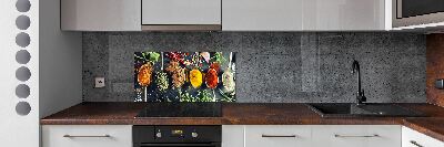 Kitchen splashback Colorful spices