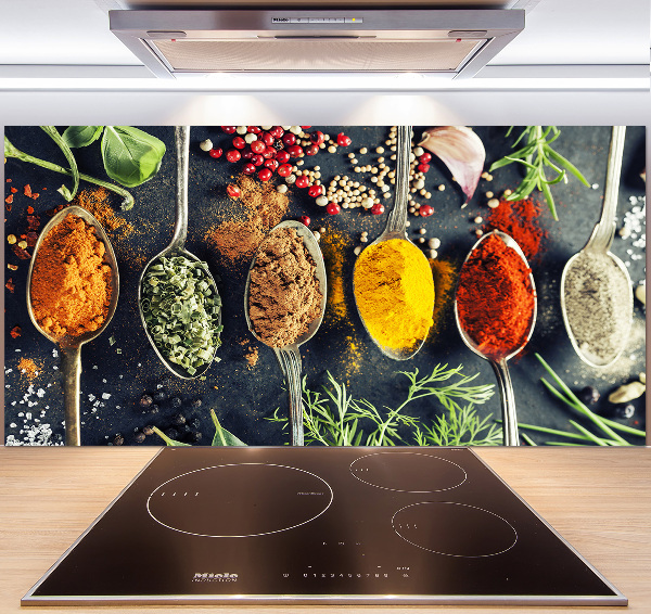 Kitchen splashback Colorful spices