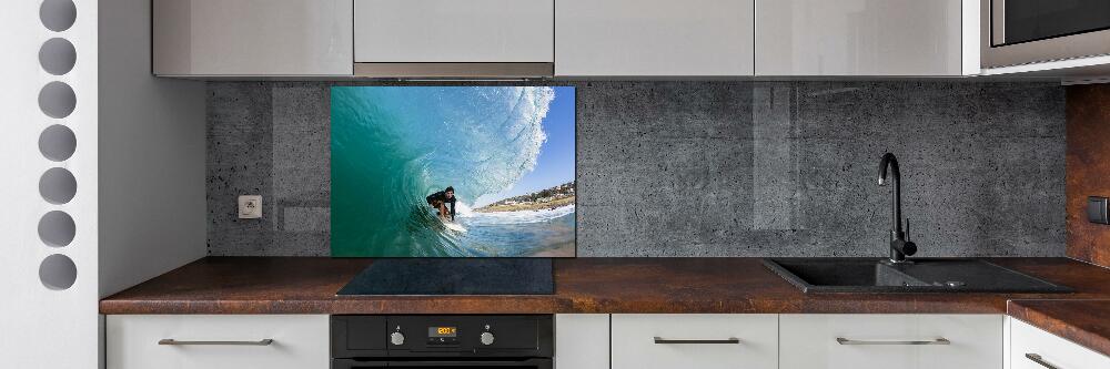 Cooker splashback Surfer on the wave