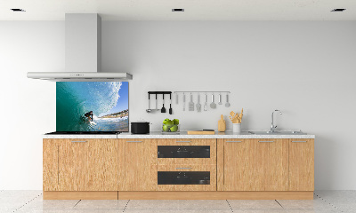 Cooker splashback Surfer on the wave