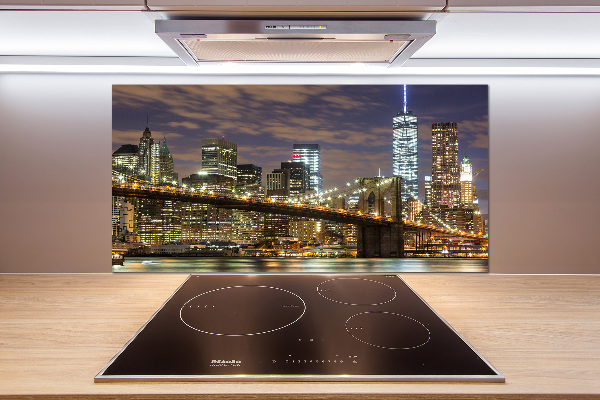 Kitchen splashback panel Brooklyn bridge