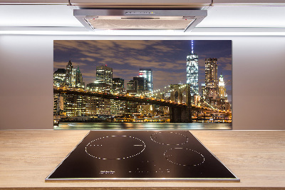 Kitchen splashback panel Brooklyn bridge