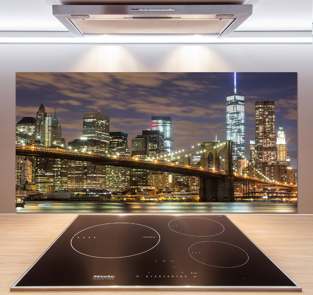 Kitchen splashback panel Brooklyn bridge