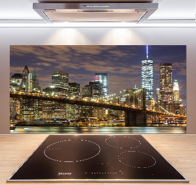 Kitchen splashback panel Brooklyn bridge