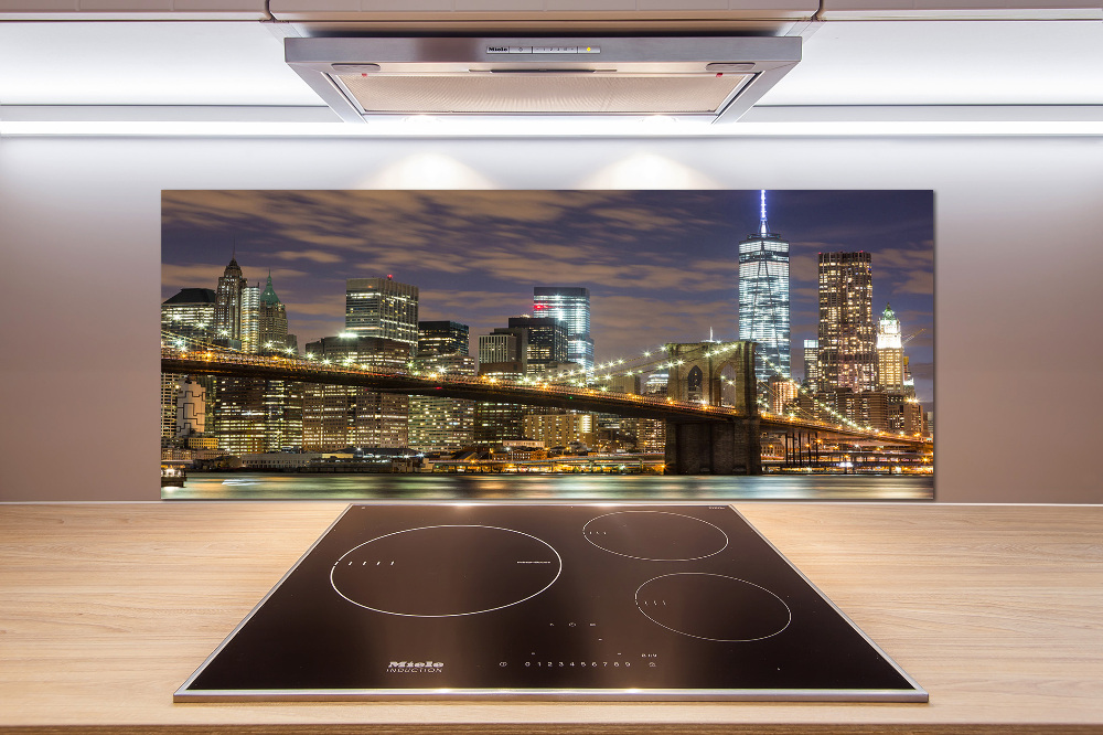 Kitchen splashback panel Brooklyn bridge