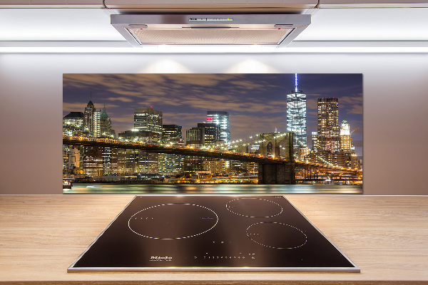 Kitchen splashback panel Brooklyn bridge