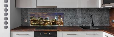 Kitchen splashback panel Brooklyn bridge