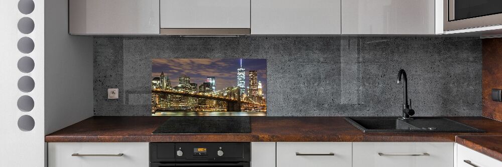 Kitchen splashback panel Brooklyn bridge