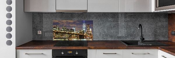 Kitchen splashback panel Brooklyn bridge