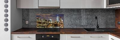 Kitchen splashback panel Brooklyn bridge