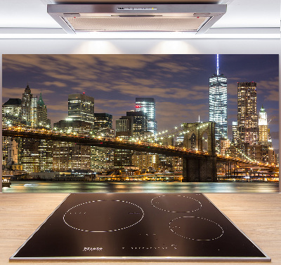 Kitchen splashback panel Brooklyn bridge