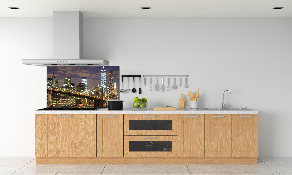 Kitchen splashback panel Brooklyn bridge