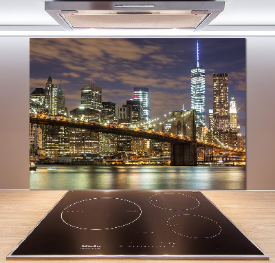 Kitchen splashback panel Brooklyn bridge