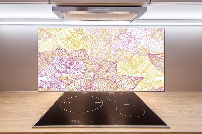 Kitchen wall panels Floral pattern