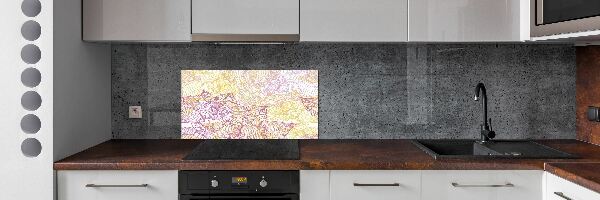 Kitchen wall panels Floral pattern