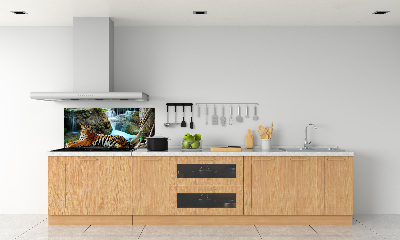 Cooker splashback Waterfall tiger