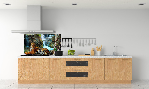 Cooker splashback Waterfall tiger