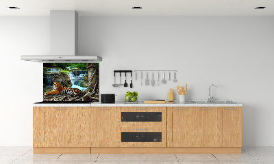 Cooker splashback Waterfall tiger