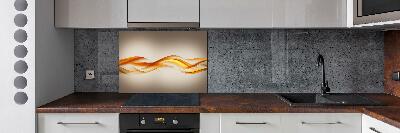 Kitchen splashback Wave abstraction