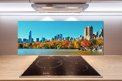 Glass splashback New York in autumn