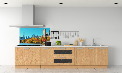 Glass splashback New York in autumn