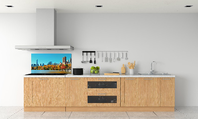 Glass splashback New York in autumn