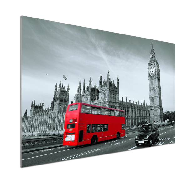 Kitchen splashback London bus