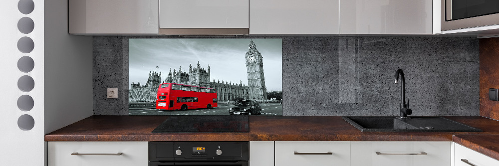 Kitchen splashback London bus