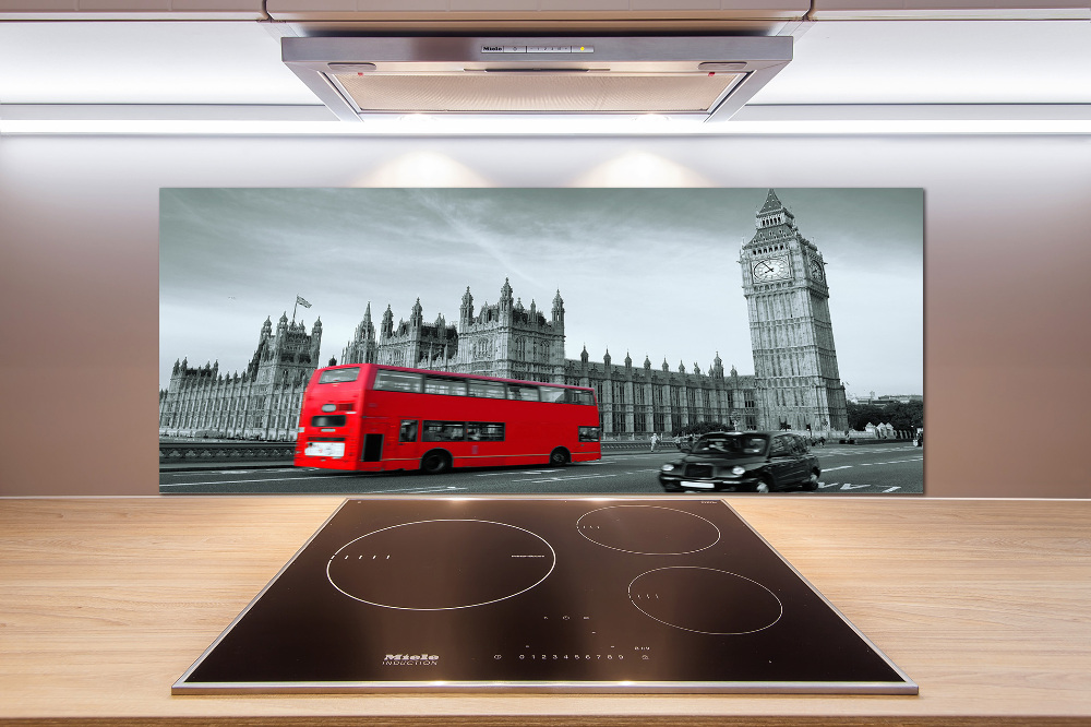 Kitchen splashback London bus