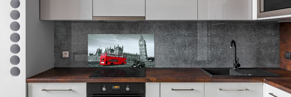 Kitchen splashback London bus