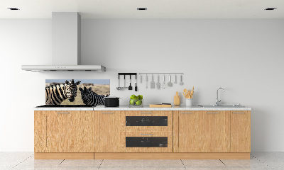 Cooker splashback Two zebras