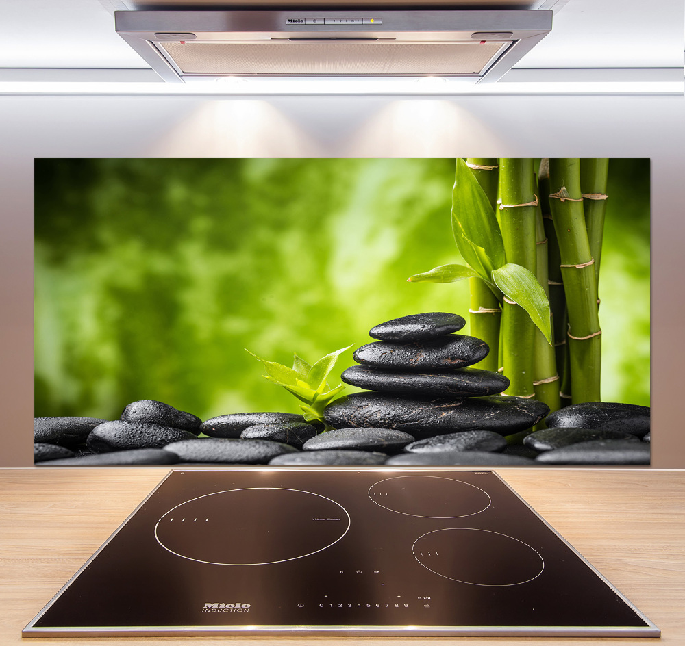 Cooker splashback Zen stones