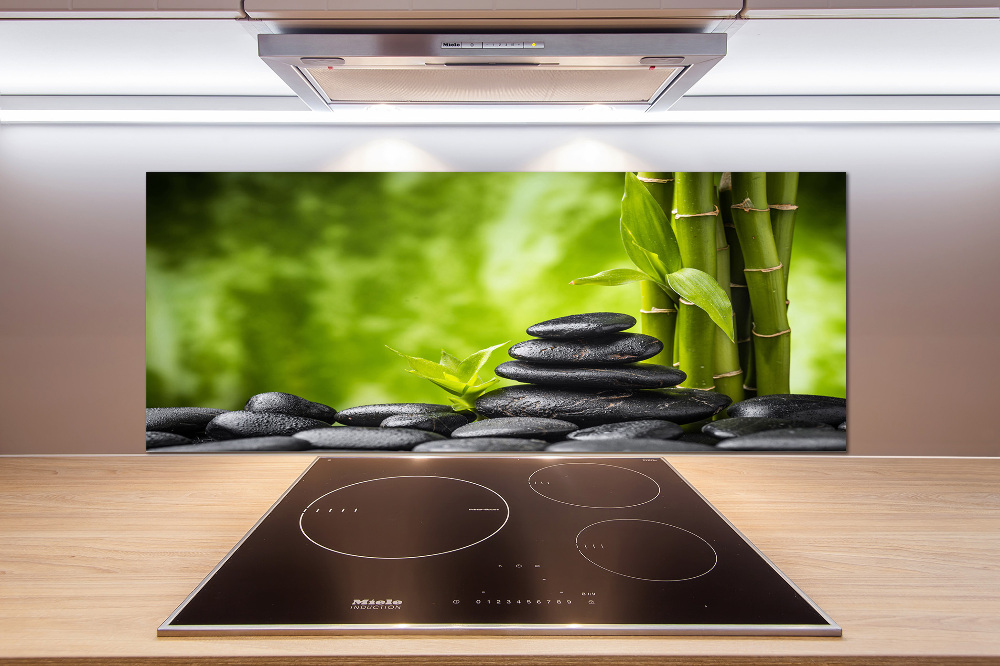 Cooker splashback Zen stones