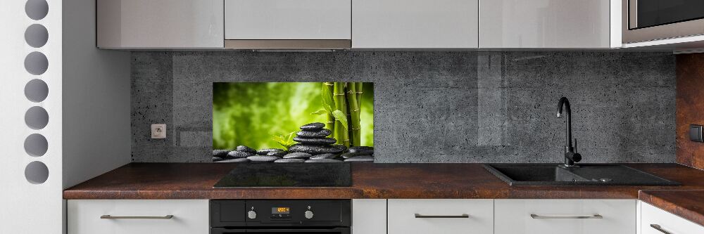 Cooker splashback Zen stones