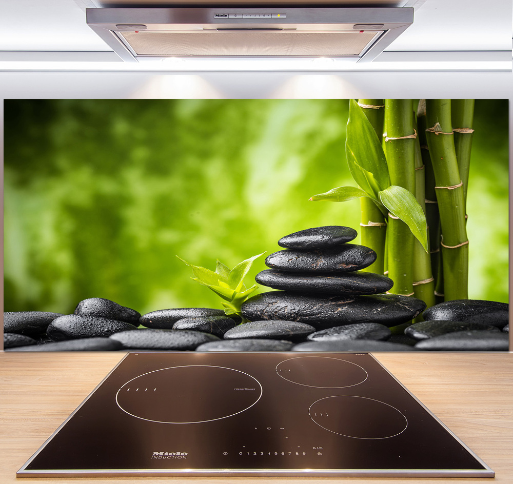 Cooker splashback Zen stones