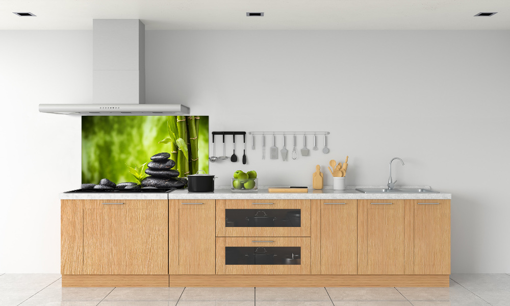 Cooker splashback Zen stones