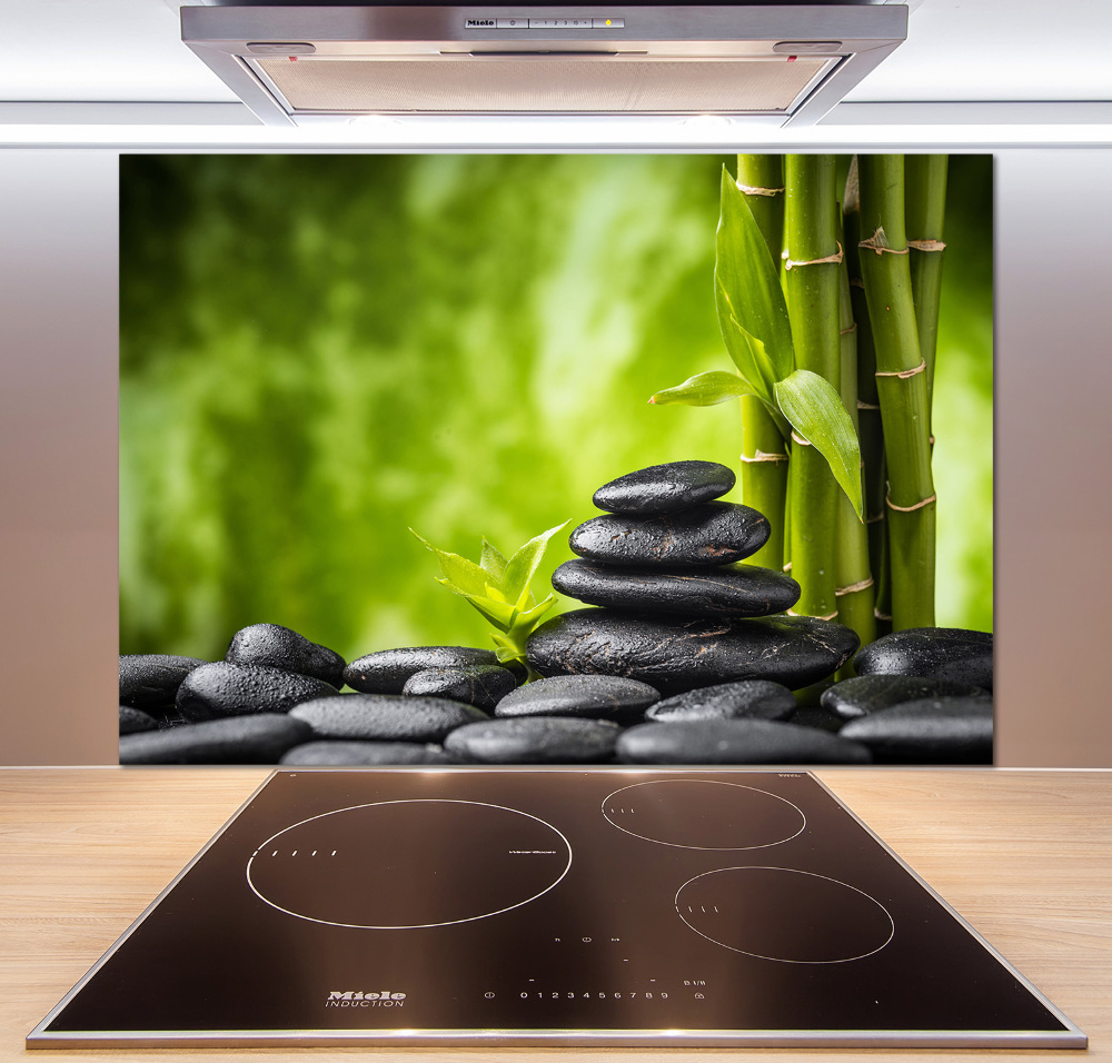 Cooker splashback Zen stones