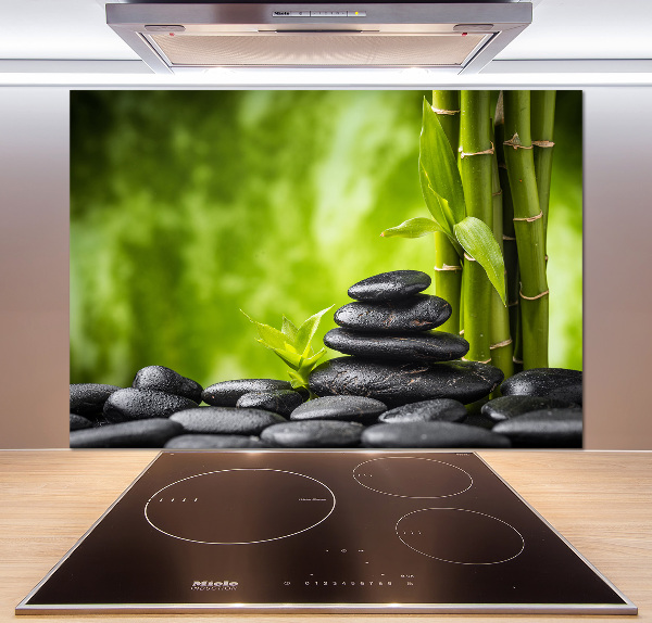 Cooker splashback Zen stones